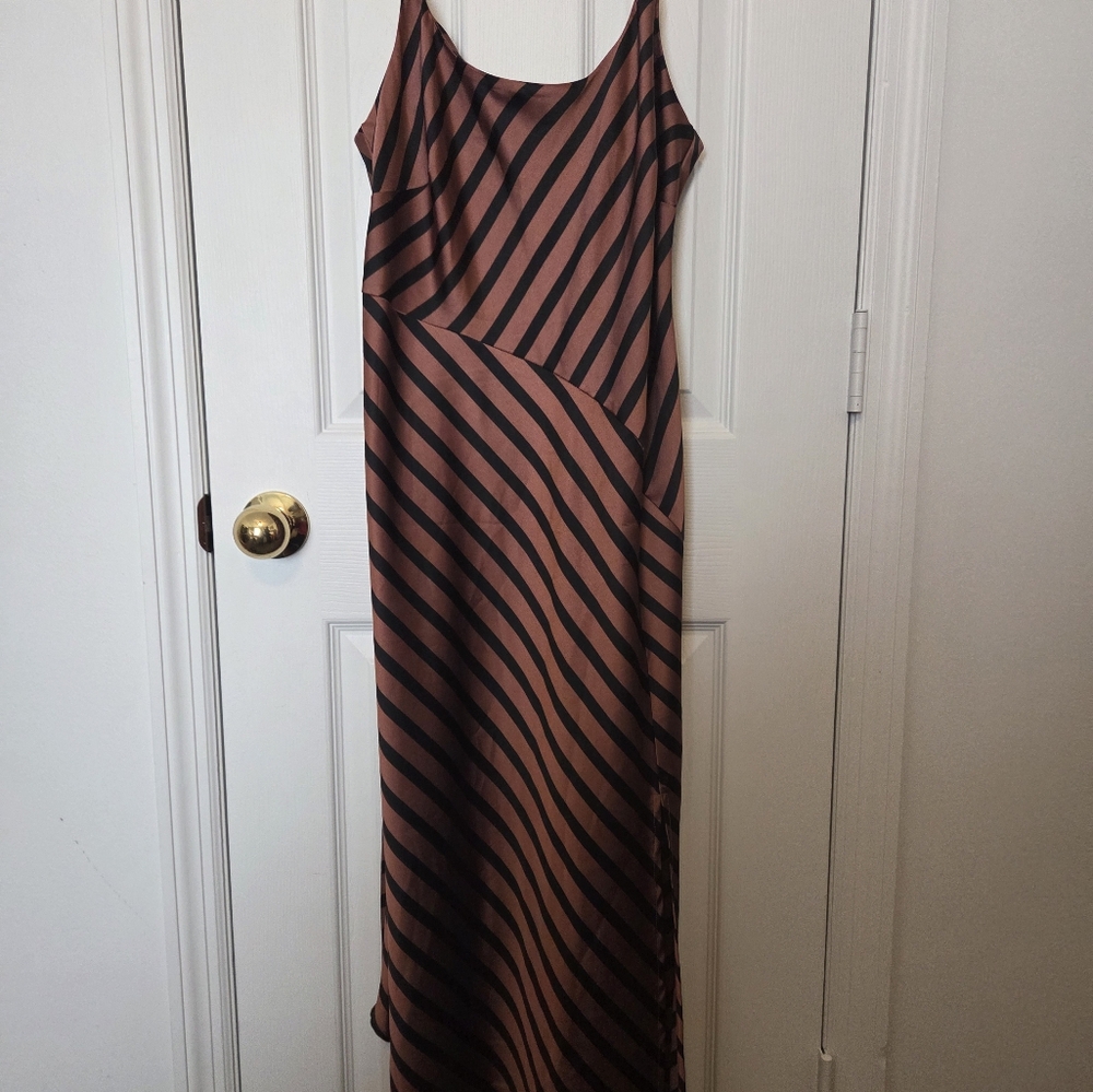 A New Day Brown Sleeveless Sheath Maxi Dress